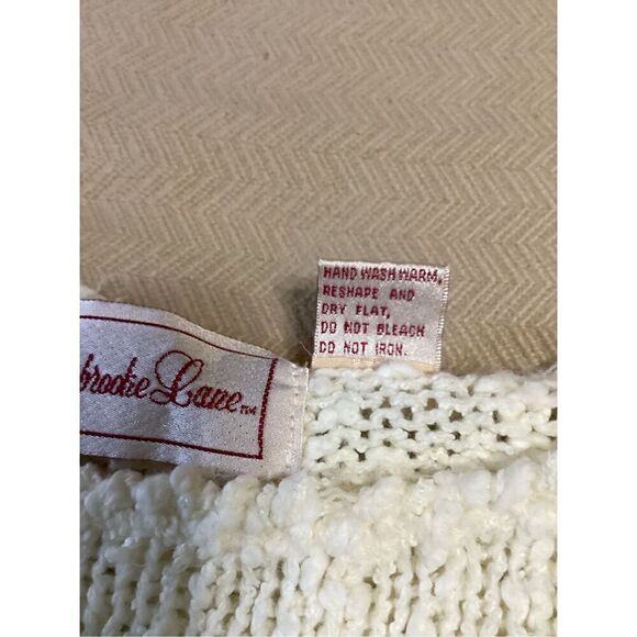 Vintage Penbrooke Lane Embellished Sweater Floral Pearl Size M - Picture 3 of 10